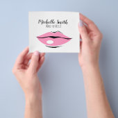Lichte roze lippen ontwerp Make-up artist Flyer (Hand)