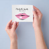 Lichte roze lippen ontwerp Visagist Flyer (Hand)