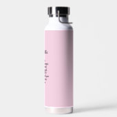 Lichte Roze Moed Bijbelvers Aangepaste Naam Eenvou Waterfles (Links)