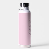 Lichte Roze Moed Bijbelvers Aangepaste Naam Eenvou Waterfles (Rechts)