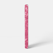 Lichte roze roos nepschittering glitters Monogram Samsung Galaxy Hoesje (Linkerkant)