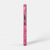 Lichte roze roos nepschittering glitters Monogram Samsung Galaxy Hoesje (Rechterkant)