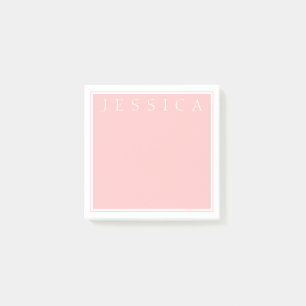Lichte Roze Roze Uw Naam in Wit Post-it® Notes
