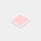 Lichte Roze Roze | Uw Naam in Wit Post-it® Notes (Schuin)