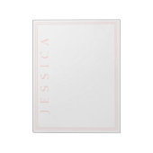 Lichte Roze Roze | Uw Naam Notitieblok (Linkerzijde)