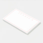Lichte Roze Roze | Uw Naam Post-it® Notes (Schuin)