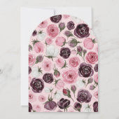 Lichte roze rozen kaart (Achterkant)