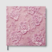 Lichte Roze Rozen Kant Uitzicht Gastenboek (Voorkant)