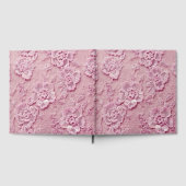 Lichte Roze Rozen Kant Uitzicht Gastenboek (Volledig)