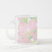 Lichte Roze Rozen Matglas Koffiemok (Links)