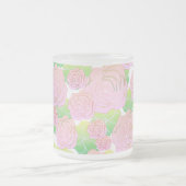 Lichte Roze Rozen Matglas Koffiemok (Center)
