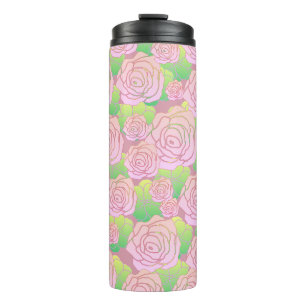 Lichte Roze Rozen Thermosbeker