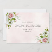 Lichte roze Rozen zullen je zijn als mijn vriend v (Achterkant)