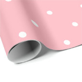 Lichte Roze Stippen Cadeaupapier (Rol Hoek)
