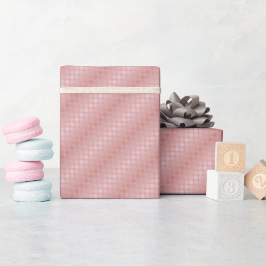 Lichte Roze Stippen Elegant Inpakpapier (Baby Shower)