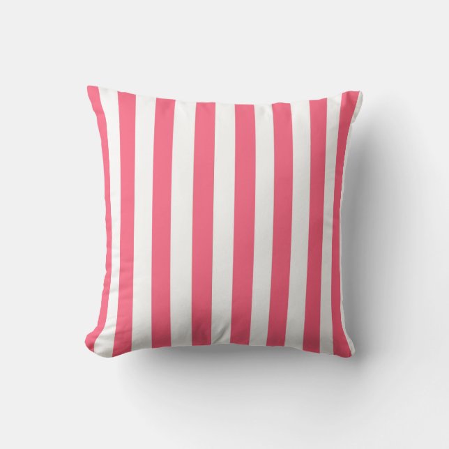Lichte roze streep kussen (Voorkant)