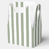 Lichte Sage Groene en Witte Streep Bedankdoosjes (Geopend)