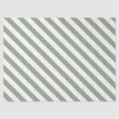 Lichte Sage Groene en Witte Streep Tissuepapier (Voorkant)