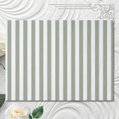 Lichte Sage Groene en Witte Streep Tissuepapier