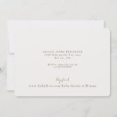 Lichte salie baby shower wiegje Boho  Kaart (Achterkant)