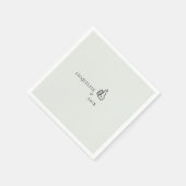 Lichte salie duimen omhoog gepersonaliseerde cockt servet (Hoek)