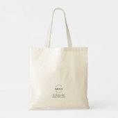 Lichte salie groen Gingham preppy Logo Zakelijk Tote Bag (Achterkant)