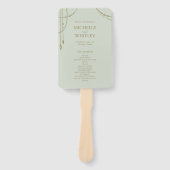 Lichte salie groene Boho Draped kralen bruiloft Handwaaier (Voorkant)