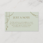 Lichte salie groene Boho Draped kralen bruiloft Informatiekaartje (Voorkant)