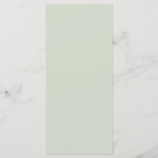 Lichte salie groene Boho Draped kralen bruiloft Menu (Achterkant)