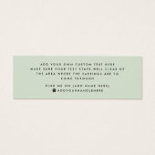 Lichte salie groene logo stud oorbel display kaart (Achterkant)