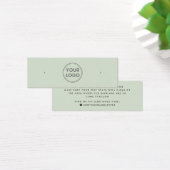 Lichte salie groene logo stud oorbel display kaart (Bureau)