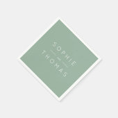 Lichte Salie Huwelijk Servet (Hoek)