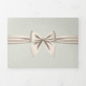 Lichte salie met Ivory Bow bruiloft Drieluik Uitnodiging (Cover)