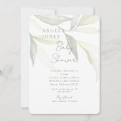 Lichte salie moderne botanische moderne baby showe kaart (Voorkant)