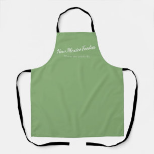 Lichte salie schort met New Mexico Foodies logo