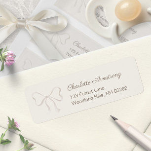 Lichte saliegroene babyshower lint terugzendadres etiket