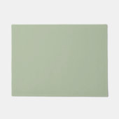 Lichte saliegroene effen kleur deurmat (Voorkant)