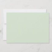 Lichte saliegroene mozaïekrand naam wit notitiekaartje (Achterkant)