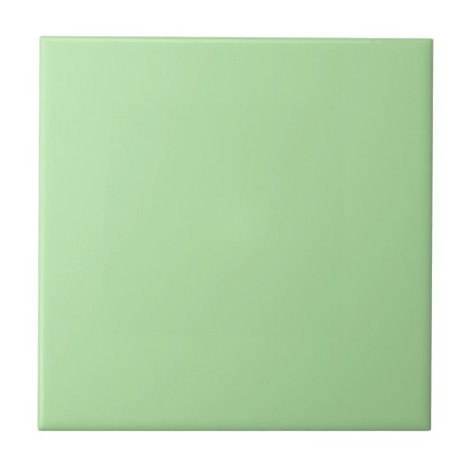 Lichte saliegroene muur | Elegant vierkant Tegeltje (Voorkant)