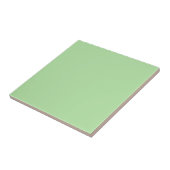 Lichte saliegroene muur | Elegant vierkant Tegeltje (Zijkant)