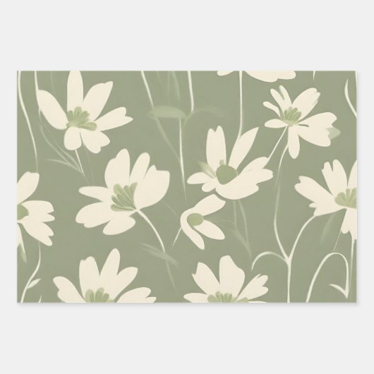 Lichte saliegroene variëteit  inpakpapier vel (Voorkant 2)