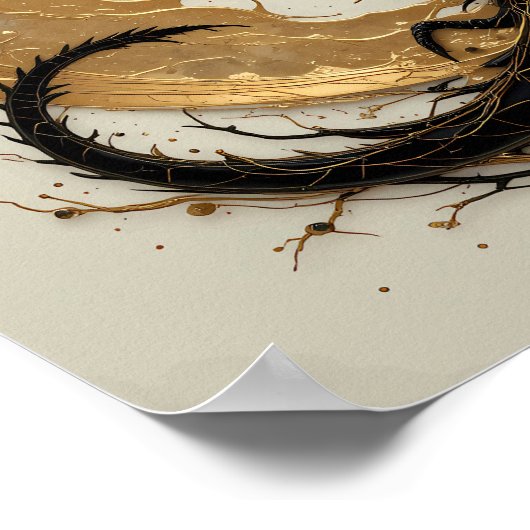 Lichte schaduw van Dragon Moon Poster (Hoek)