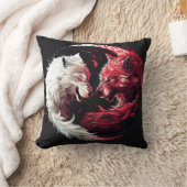 Lichte Schaduw Wolf Spirit Dier Fantasie Kussen (Deken)