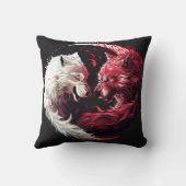 Lichte Schaduw Wolf Spirit Dier Fantasie Kussen (Achterkant)