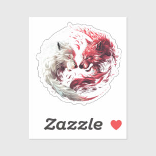 Lichte Schaduw Wolf Spirit Dier Fantasie Sticker