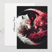 Lichte Schaduw Wolf Spirit Dier Fantasy Aankondiging (Voorkant / Achterkant)