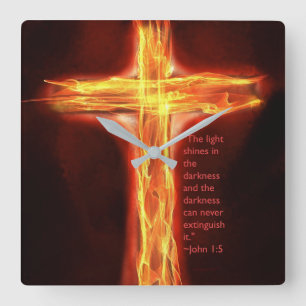 "Lichte scharnieren" Vierkante Klok