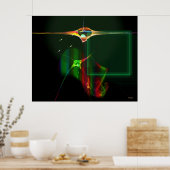 Lichte schepen bij Zeta Reticuli Poster (Keuken)