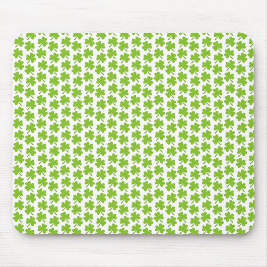 Lichte Shamrocks Wit Muismat (Voorkant)