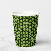 Lichte Shamrocks Zwart Papieren Bekers (Rechts)
